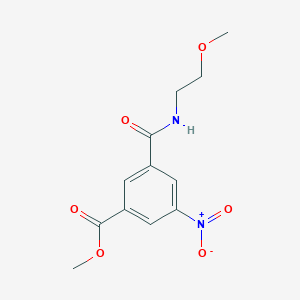 molecular formula C12H14N2O6 B5049293 methyl 3-{[(2-methoxyethyl)amino]carbonyl}-5-nitrobenzoate 