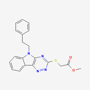 molecular formula C20H18N4O2S B5049302 methyl {[5-(2-phenylethyl)-5H-[1,2,4]triazino[5,6-b]indol-3-yl]thio}acetate 