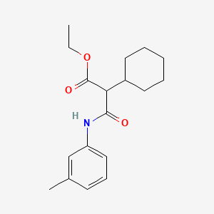 molecular formula C18H25NO3 B5049325 ethyl 2-cyclohexyl-3-[(3-methylphenyl)amino]-3-oxopropanoate 