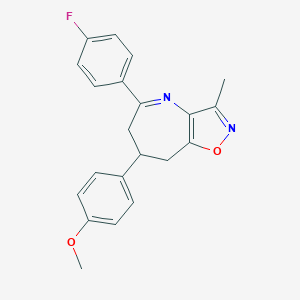 4-[5-(4-fluorophenyl)-3-methyl-7,8-dihydro-6H-isoxazolo[4,5-b]azepin-7-yl]phenyl methyl ether