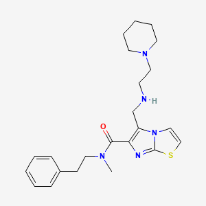 molecular formula C23H31N5OS B5049330 N-methyl-N-(2-phenylethyl)-5-({[2-(1-piperidinyl)ethyl]amino}methyl)imidazo[2,1-b][1,3]thiazole-6-carboxamide 