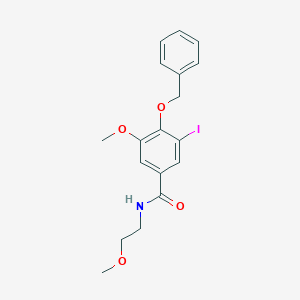 molecular formula C18H20INO4 B5049344 4-(benzyloxy)-3-iodo-5-methoxy-N-(2-methoxyethyl)benzamide 