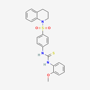 molecular formula C23H23N3O3S2 B5049355 N-[4-(3,4-dihydro-1(2H)-quinolinylsulfonyl)phenyl]-N'-(2-methoxyphenyl)thiourea 