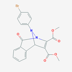 molecular formula C20H15BrN2O5 B504936 Dimethyl 12-(4-bromophenyl)-8-oxo-9,12-diazatricyclo[7.2.1.0~2,7~]dodeca-2,4,6,10-tetraene-10,11-dicarboxylate 