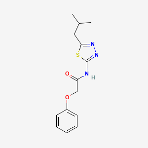 molecular formula C14H17N3O2S B5049373 N-(5-isobutyl-1,3,4-thiadiazol-2-yl)-2-phenoxyacetamide 