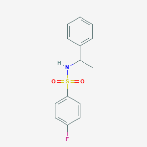 molecular formula C14H14FNO2S B504939 4-fluoro-N-(1-phenylethyl)benzenesulfonamide CAS No. 383-40-4