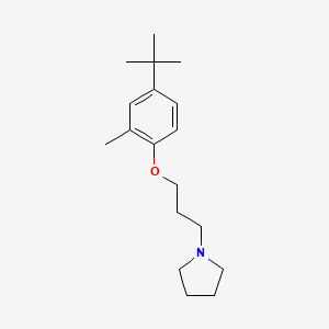 molecular formula C18H29NO B5049422 1-[3-(4-tert-butyl-2-methylphenoxy)propyl]pyrrolidine 