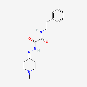 2-[2-(1-methyl-4-piperidinylidene)hydrazino]-2-oxo-N-(2-phenylethyl)acetamide
