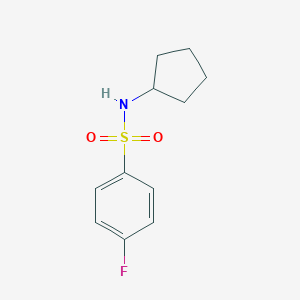 molecular formula C11H14FNO2S B504943 N-cyclopentyl-4-fluorobenzenesulfonamide 