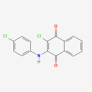 molecular formula C16H9Cl2NO2 B5049448 2-chloro-3-[(4-chlorophenyl)amino]naphthoquinone CAS No. 64505-81-3