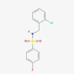molecular formula C13H11ClFNO2S B504945 N-(2-chlorobenzyl)-4-fluorobenzenesulfonamide 