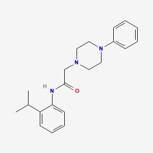 molecular formula C21H27N3O B5049452 N-(2-isopropylphenyl)-2-(4-phenyl-1-piperazinyl)acetamide 