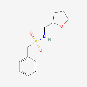 molecular formula C12H17NO3S B5049455 1-phenyl-N-(tetrahydro-2-furanylmethyl)methanesulfonamide 