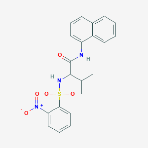 molecular formula C21H21N3O5S B5049474 N~1~-1-naphthyl-N~2~-[(2-nitrophenyl)sulfonyl]valinamide 