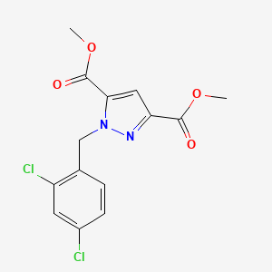 molecular formula C14H12Cl2N2O4 B5049484 dimethyl 1-(2,4-dichlorobenzyl)-1H-pyrazole-3,5-dicarboxylate 
