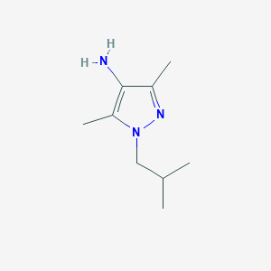 molecular formula C9H17N3 B5049488 1-isobutyl-3,5-dimethyl-1H-pyrazol-4-amine 
