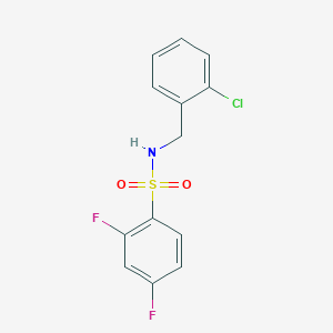 molecular formula C13H10ClF2NO2S B504950 N-(2-chlorobenzyl)-2,4-difluorobenzenesulfonamide 