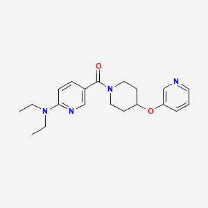 molecular formula C20H26N4O2 B5049508 N,N-diethyl-5-{[4-(3-pyridinyloxy)-1-piperidinyl]carbonyl}-2-pyridinamine 