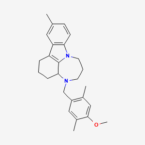 4-(4-methoxy-2,5-dimethylbenzyl)-11-methyl-1,2,3,3a,4,5,6,7-octahydro[1,4]diazepino[3,2,1-jk]carbazole