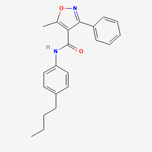 molecular formula C21H22N2O2 B5049540 N-(4-butylphenyl)-5-methyl-3-phenyl-4-isoxazolecarboxamide 