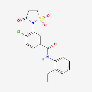 4-chloro-3-(1,1-dioxido-3-oxo-2-isothiazolidinyl)-N-(2-ethylphenyl)benzamide
