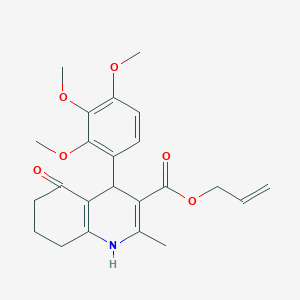 allyl 2-methyl-5-oxo-4-(2,3,4-trimethoxyphenyl)-1,4,5,6,7,8-hexahydro-3-quinolinecarboxylate