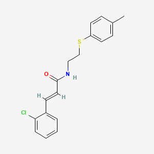 molecular formula C18H18ClNOS B5049564 3-(2-chlorophenyl)-N-{2-[(4-methylphenyl)thio]ethyl}acrylamide 