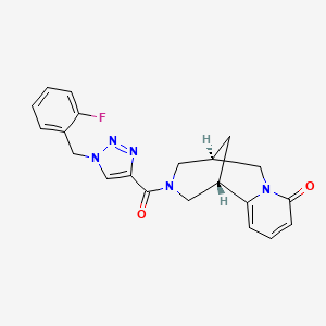 (1S,9S)-11-{[1-(2-fluorobenzyl)-1H-1,2,3-triazol-4-yl]carbonyl}-7,11-diazatricyclo[7.3.1.0~2,7~]trideca-2,4-dien-6-one