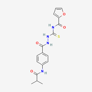 molecular formula C17H18N4O4S B5049593 N-({2-[4-(isobutyrylamino)benzoyl]hydrazino}carbonothioyl)-2-furamide 