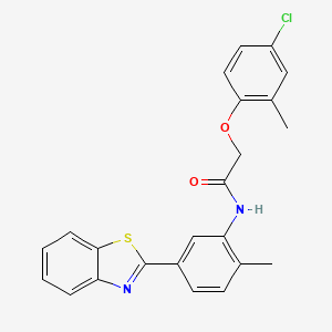 molecular formula C23H19ClN2O2S B5049601 N-[5-(1,3-benzothiazol-2-yl)-2-methylphenyl]-2-(4-chloro-2-methylphenoxy)acetamide 