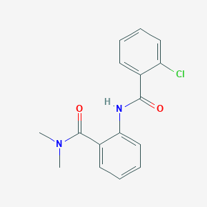 molecular formula C16H15ClN2O2 B504962 2-[(2-chlorobenzoyl)amino]-N,N-dimethylbenzamide 