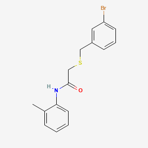 2-[(3-bromobenzyl)thio]-N-(2-methylphenyl)acetamide