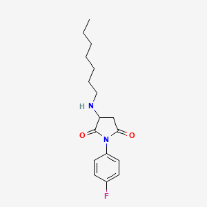 1-(4-fluorophenyl)-3-(heptylamino)-2,5-pyrrolidinedione