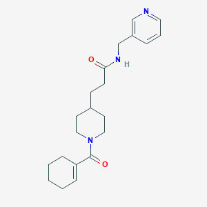 molecular formula C21H29N3O2 B5049648 3-[1-(1-cyclohexen-1-ylcarbonyl)-4-piperidinyl]-N-(3-pyridinylmethyl)propanamide 