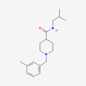 molecular formula C18H28N2O B5049671 N-isobutyl-1-(3-methylbenzyl)-4-piperidinecarboxamide 