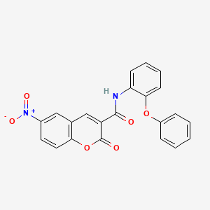 6-nitro-2-oxo-N-(2-phenoxyphenyl)-2H-chromene-3-carboxamide