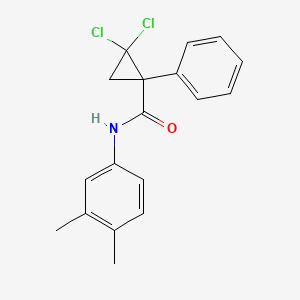 2,2-dichloro-N-(3,4-dimethylphenyl)-1-phenylcyclopropanecarboxamide