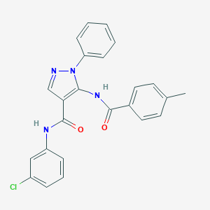 N-(3-chlorophenyl)-5-[(4-methylbenzoyl)amino]-1-phenyl-1H-pyrazole-4-carboxamide