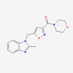 2-methyl-1-{[3-(4-morpholinylcarbonyl)-5-isoxazolyl]methyl}-1H-benzimidazole