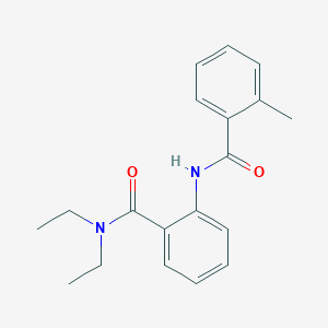 molecular formula C19H22N2O2 B504976 N,N-diethyl-2-{[(2-methylphenyl)carbonyl]amino}benzamide 