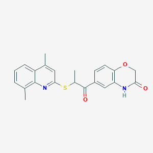 6-{2-[(4,8-dimethyl-2-quinolinyl)thio]propanoyl}-2H-1,4-benzoxazin-3(4H)-one