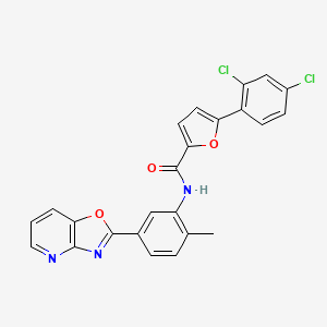 molecular formula C24H15Cl2N3O3 B5049780 5-(2,4-dichlorophenyl)-N-(2-methyl-5-[1,3]oxazolo[4,5-b]pyridin-2-ylphenyl)-2-furamide 