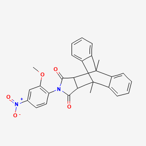 17-(2-methoxy-4-nitrophenyl)-1,8-dimethyl-17-azapentacyclo[6.6.5.0~2,7~.0~9,14~.0~15,19~]nonadeca-2,4,6,9,11,13-hexaene-16,18-dione
