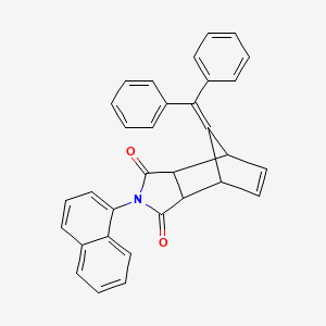 molecular formula C32H23NO2 B5049831 10-(diphenylmethylene)-4-(1-naphthyl)-4-azatricyclo[5.2.1.0~2,6~]dec-8-ene-3,5-dione 