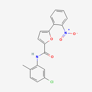 molecular formula C18H13ClN2O4 B5049844 N-(5-chloro-2-methylphenyl)-5-(2-nitrophenyl)-2-furamide 