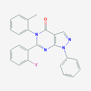 6-(2-fluorophenyl)-5-(2-methylphenyl)-1-phenyl-1,5-dihydro-4H-pyrazolo[3,4-d]pyrimidin-4-one