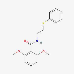 molecular formula C17H19NO3S B5049854 2,6-dimethoxy-N-[2-(phenylthio)ethyl]benzamide 