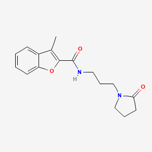 3-methyl-N-[3-(2-oxo-1-pyrrolidinyl)propyl]-1-benzofuran-2-carboxamide