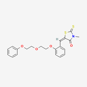 molecular formula C21H21NO4S2 B5049878 3-methyl-5-{2-[2-(2-phenoxyethoxy)ethoxy]benzylidene}-2-thioxo-1,3-thiazolidin-4-one 