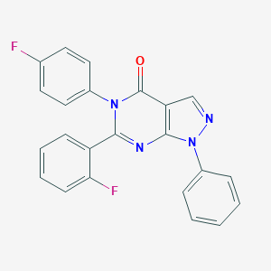 6-(2-fluorophenyl)-5-(4-fluorophenyl)-1-phenyl-1,5-dihydro-4H-pyrazolo[3,4-d]pyrimidin-4-one